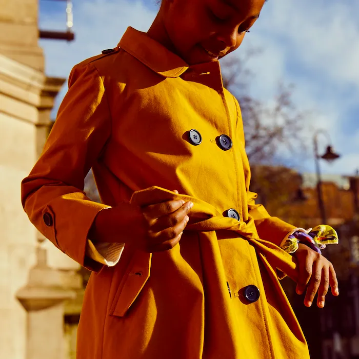 Bayswater Girls Trench Coat - Mustard