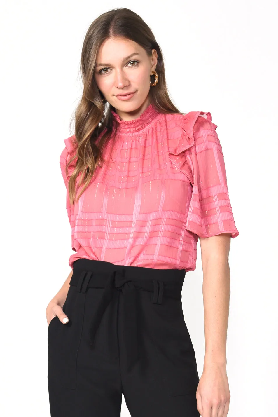 Elaine Smocked Neck Blouse