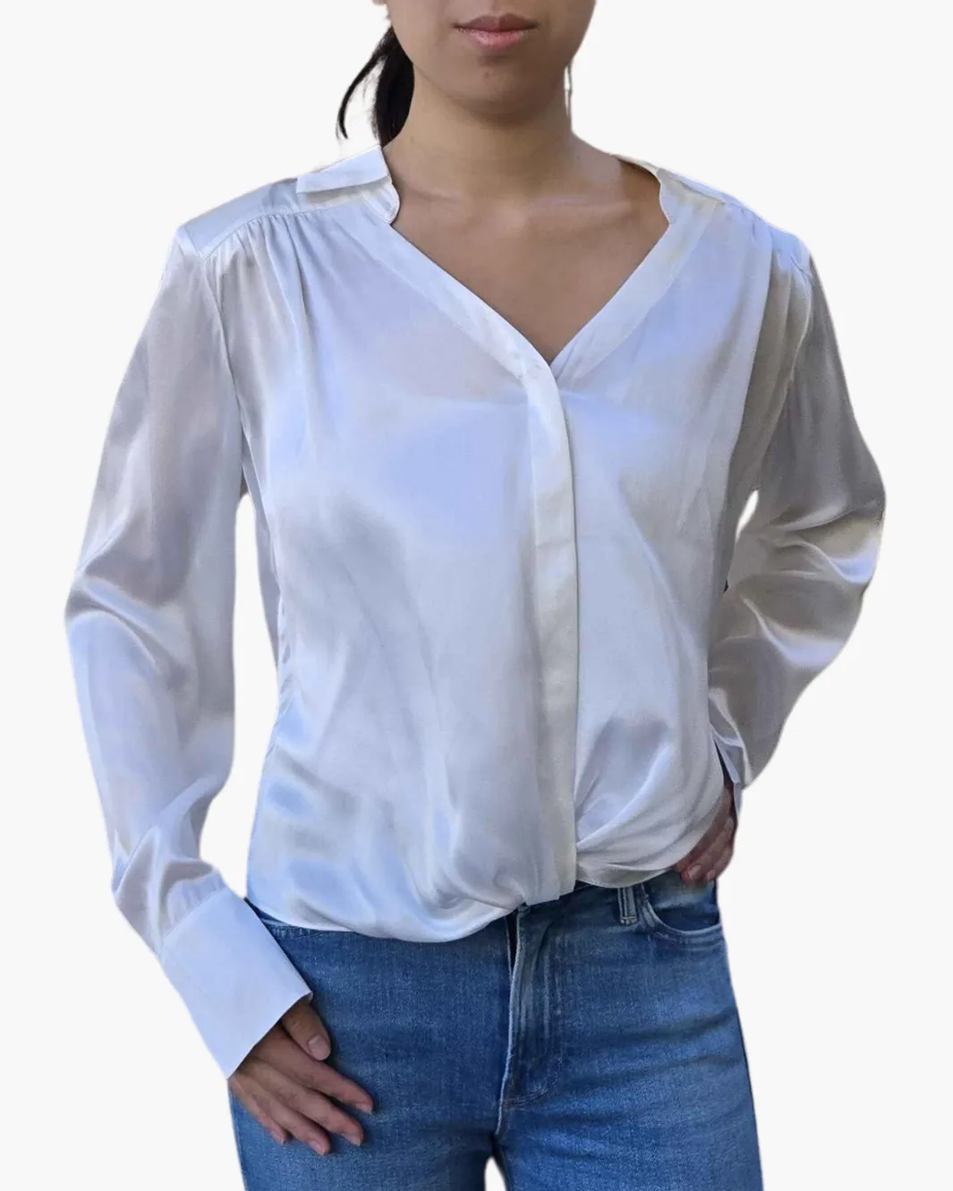GO CALL THE SHOTS BLOUSE IN WHITE